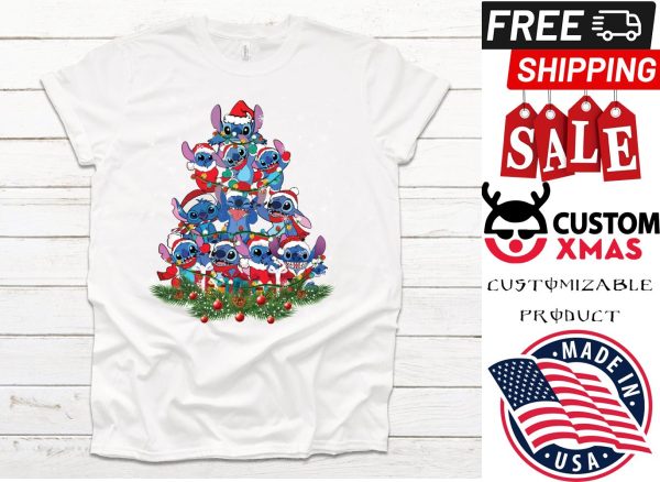 Lilo And Stitch Xmas Tree Cute Disney shirt