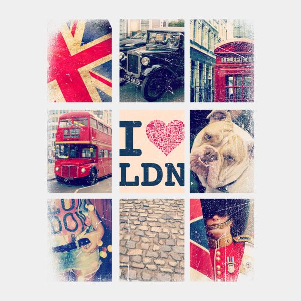 London collage – T-shirt