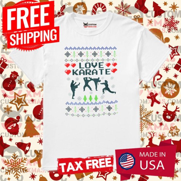 Love Karate Christmas Ugly Christmas Hoodie