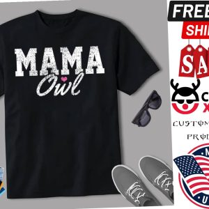Mama Owl Vintage Mom Mothers Day Gift Shirt