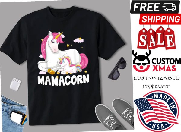 Mamacorn Unicorn New Mom Baby Mommy Mother Gift  Shirt