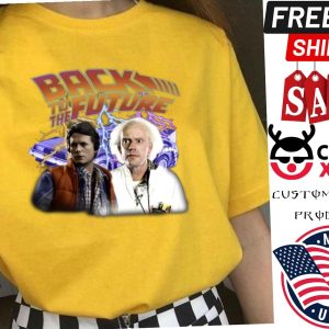 Marty Mcfly Delorean Dr Emmett Brown Vintage Back To The Future Shirt