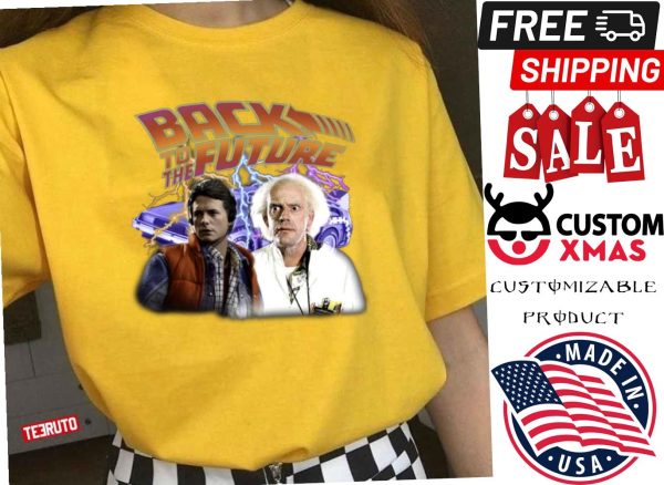 Marty Mcfly Delorean Dr Emmett Brown Vintage Back To The Future Shirt