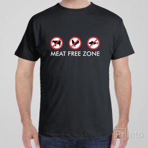 Meat free zone T shirt 1