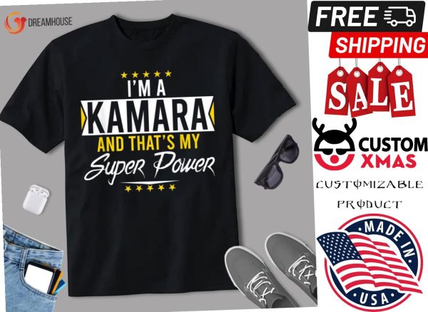 Mens I m A Kamara And That’s My Superpower Family Name Kamara Shirt