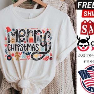 Merry Christmas Doodles Gingerbread Shirt