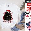 Merry Fluffmas, Cute Christmas Cat Tee, Cat Lovers Christmas shirt