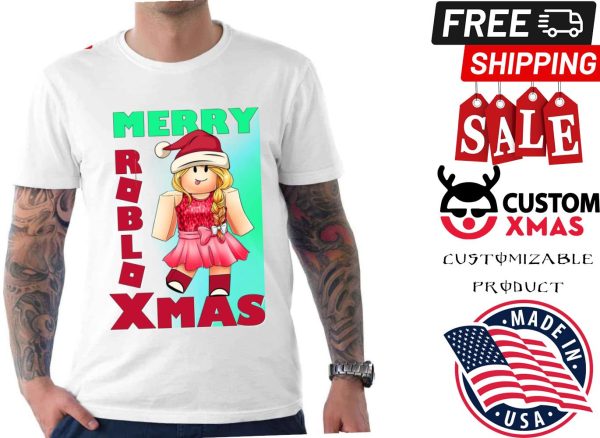 Merry Roblox Xmas Christmas Girl Shirt