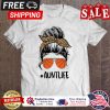 Messy bun leopard basketball aunt life shirt