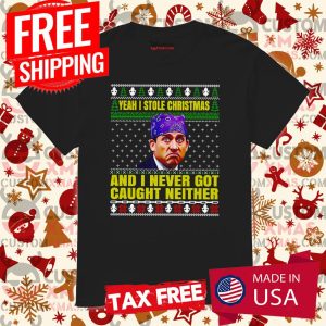 Michael Scott Yeah I Stole Christmas Shirt 1