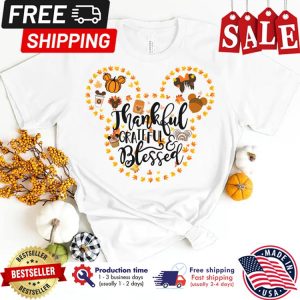 Mickey pumpkin thankful grateful blessed thanksgiving shirt Mickey pumpkin thankful grateful blessed thanksgiving shirt