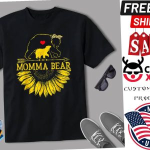 Momma Bear Mothers Day Sunflower Family Shirt