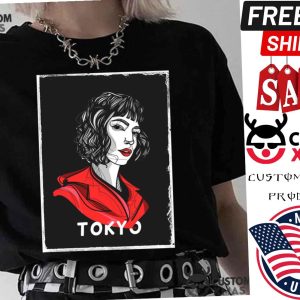 Money Heist Tokyo Red Lips Retro Shirt