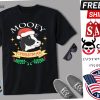Mooey Christmas Cow Wearing Santa Hat Cute Graphic Shirt