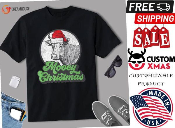 Mooey Christmas For Dairy And Cow Lovers Shirt