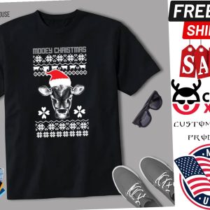 Mooey Christmas Heifers Santa Cow Ugly Xmas Funny Shirt
