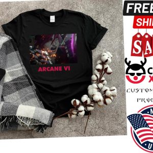 Netflix Arcane Jinx Vi League Of Legends Shirt