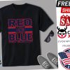 New England LYFE Red And Blue Football Colors Shirt