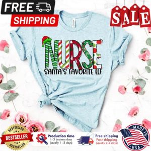 Nurse santas favorite ELF christmas shirt 5