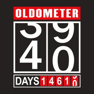 Oldometer 40th birthday T shirt 2