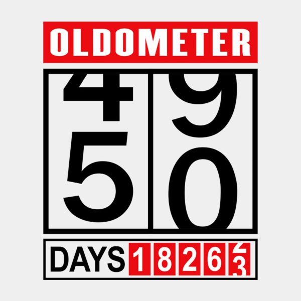 Oldometer 50th birthday – T-shirt