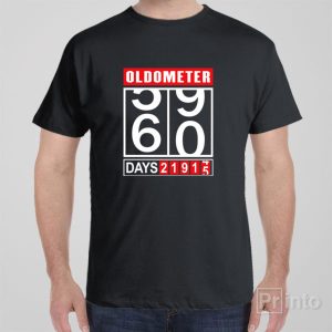 Oldometer 60th birthday T shirt 1