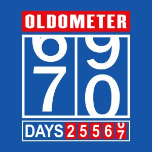Oldometer 70th birthday T shirt 2