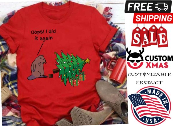 Oops! I Did It Again Funny Christmas Beaver Britney Spears Shirt