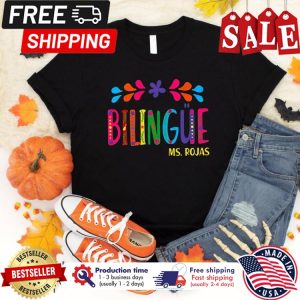 Personalized Bilingue Teacher custom name Shirt 1