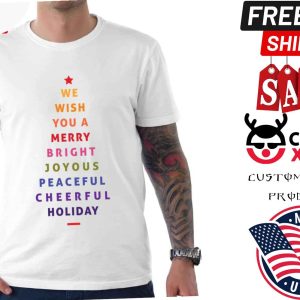 Pine Tree We Wish You Happy Christmas And Happy New Year Shirt