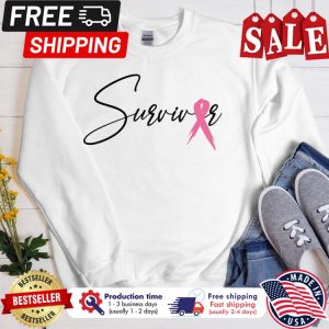 Pink ribbon survivor breast cancer awareness shirt