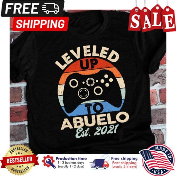 Play game Leveled up abuelo est 2021 vintage shirt