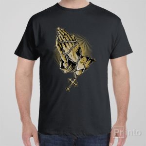 Praying hands T shirt 1