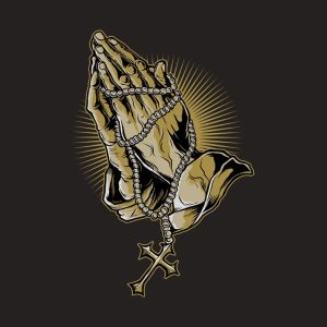 Praying hands T shirt 2