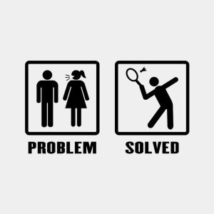 Problem - Solved (Badminton) - T-shirt 1 Problem Solved Badminton T shirt 2