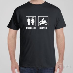 Problem Solved Motorbike T shirt 1