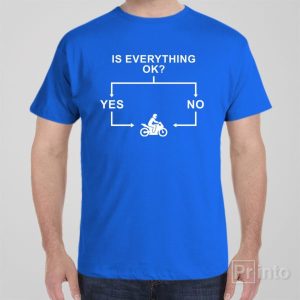 Problem solving chart motorbike T shirt 1
