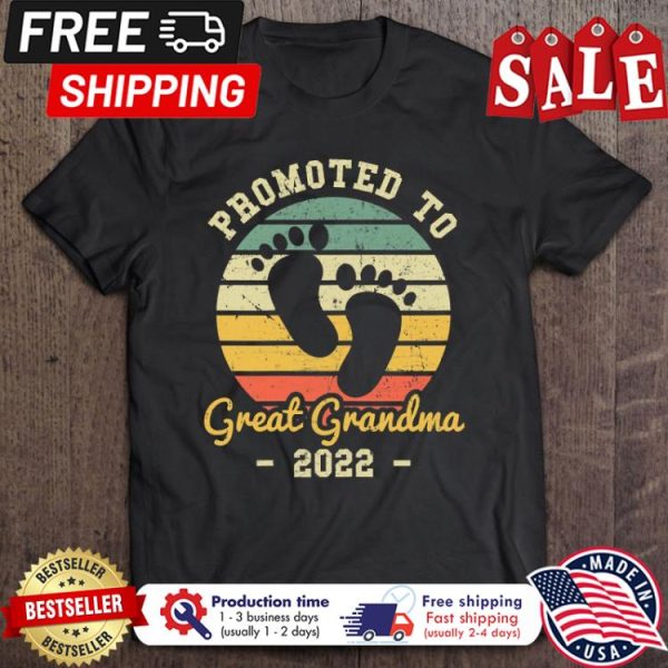 Promoted to great grandma 2022 vintage shirt