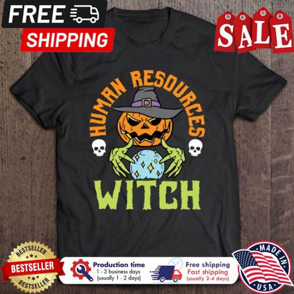 Pumpkin human resources witch halloween shirt