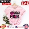 Pumpkin leopard in october we wear pink breast cancer awareness t-shirt