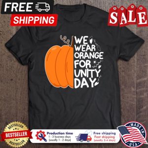 Pumpkin we wear oragne for unity day halloween shirt