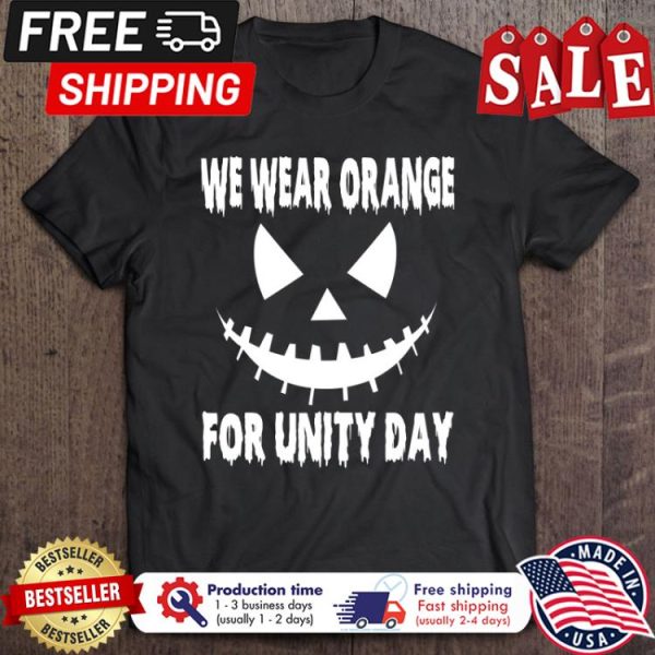 Pumpkin we wear orange for unity day halloween shirt