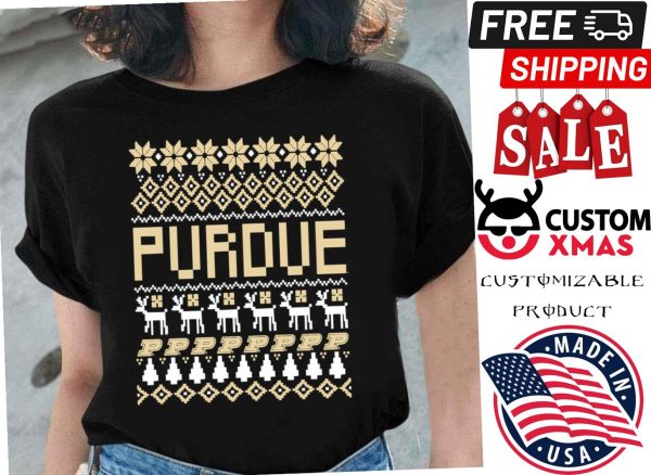 Purdue Boilermakers Holiday Ugly Shirt