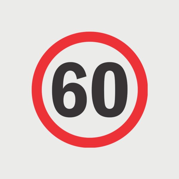 Road sign 60