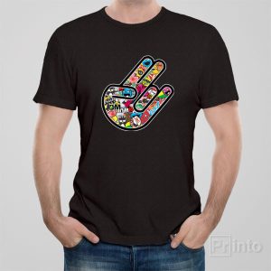 Shocker collage T shirt 1