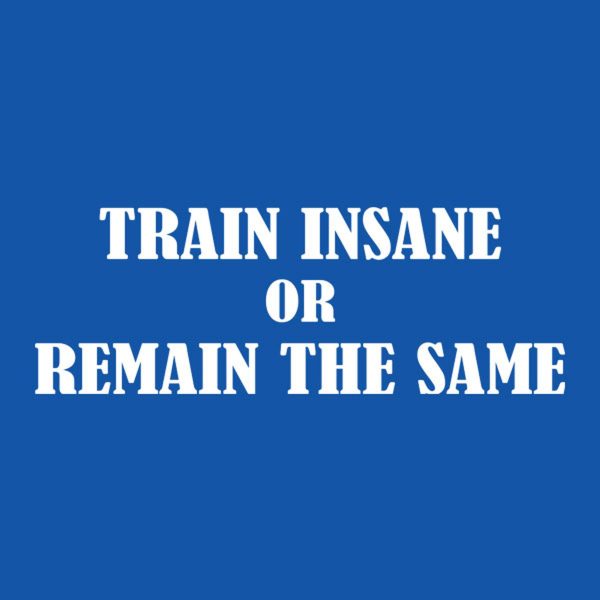 Train insane or remain the same – T-shirt