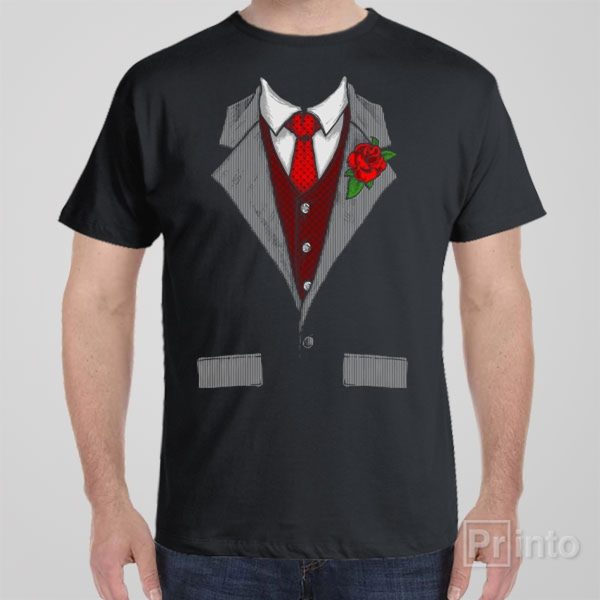 Tweed tuxedo T-shirt