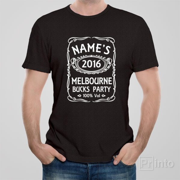 Vintage bucks party – Personalised T-shirt