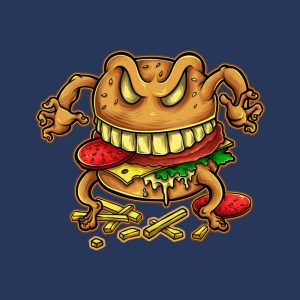 Zombie burger T shirt 2