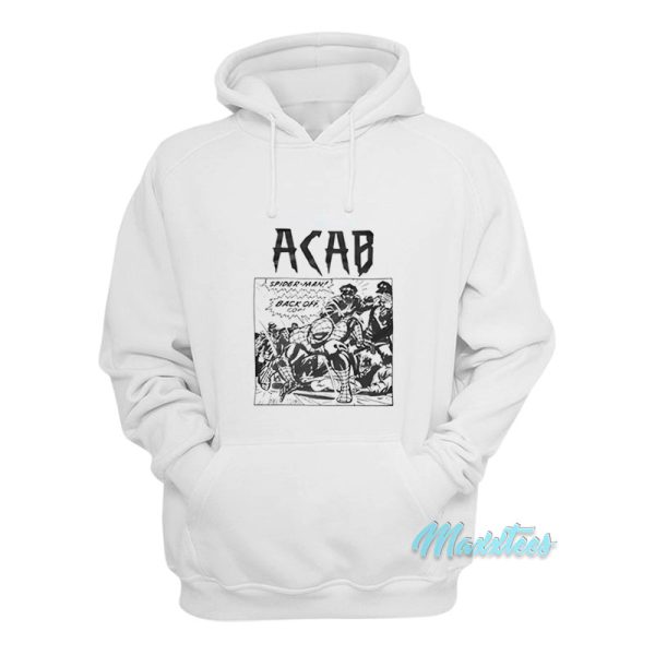 Acab Spider-Man Back Off Cop Hoodie